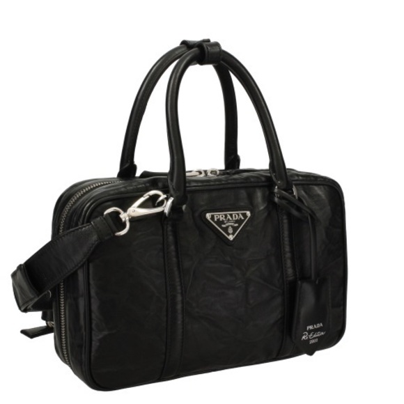 Prada Leather Handbag Nero Black - Picture 1 of 9